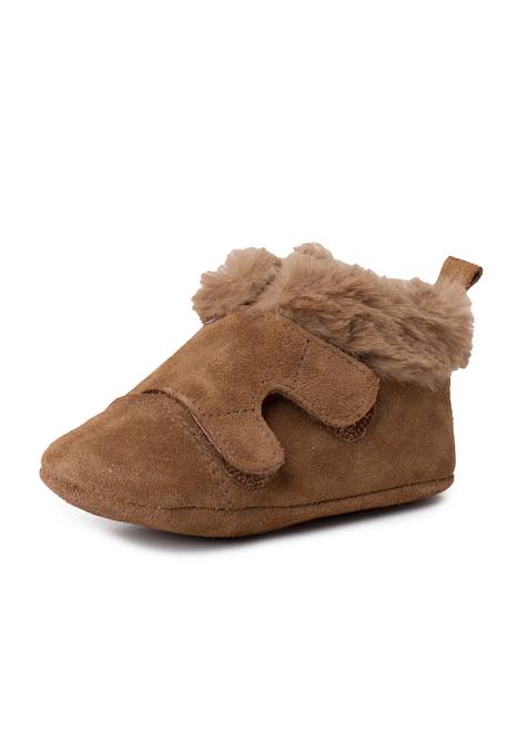 Bottines en cuir fourrure velours Bleu marine+Gris foncé+Taupe 14 - vertbaudet enfant 