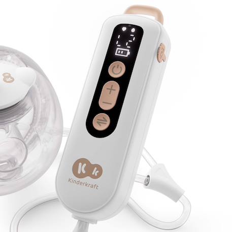 Tire-Lait Électrique Double Kinderkraft GENTLEFLOW avec Mémoire des Réglages, Batterie USB-C et 3 Modes de Tirage Gold+Pink 3 - vertbaudet enfant 