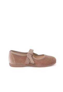 Chaussures-Chaussures fille 23-38-Chaussures babies velours avec nœud gros-grain filles