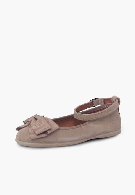 Ballerines fille double nœud et bracelet Taupe 2 - vertbaudet enfant 