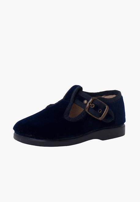 Salomés velours boucle Bleu marine+Gris+Noir 2 - vertbaudet enfant 