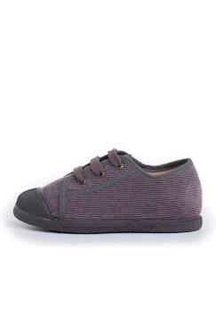 Chaussures-Baskets en velours côtelé avec bout en caoutchouc