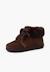 Bottines en suède fille col fourrure lacets en satin Bleu marine+Gris+Marron+Rose+Taupe 14 - vertbaudet enfant 