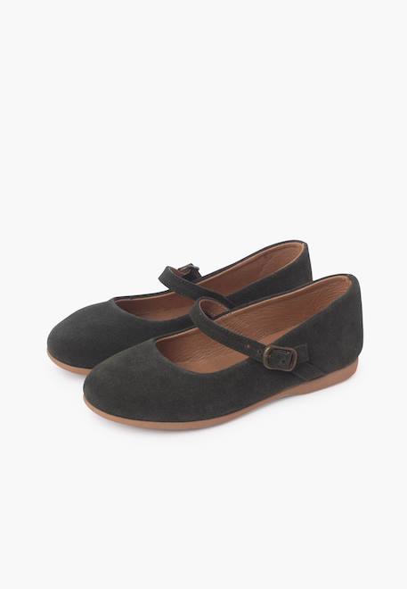 Chaussures babies en suéde et à boucle fine Vert 4 - vertbaudet enfant 