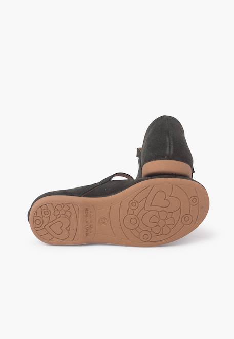 Chaussures babies en suéde et à boucle fine Vert 3 - vertbaudet enfant 