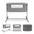 Lit Cododo Kinderkraft NESTEE GROW 2 3 en 1 avec 5 Niveaux de Hauteur, Matelas Extensible, Roulettes et Pliage Facile Gris foncé 1 - vertbaudet enfant 