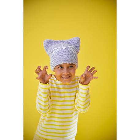 Bonnet à tricoter petit chat MULTICOLORE 3 - vertbaudet enfant 