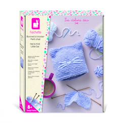 Jouet-Activités artistiques et musicales-Bonnet à tricoter petit chat