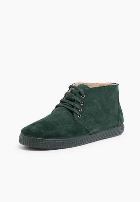Bottes fourrées pour enfant à lacets Bleu+Bleu marine+Bordeaux+Camel+Taupe+Vert 31 - vertbaudet enfant 