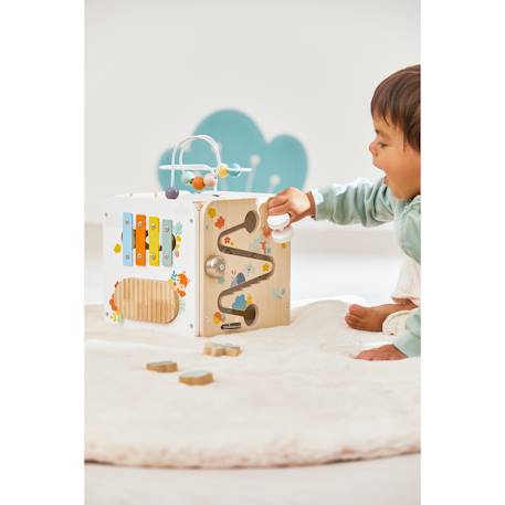 Grand cube d'activitès en bois  pure Multicolore 2 - vertbaudet enfant 