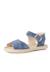 Sandale en suède brides croisées et semelle en jute Bleu+Camel 2 - vertbaudet enfant 