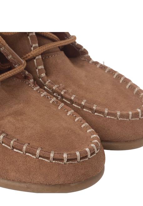Bottes en suède style mohican pour enfants Camel+Gris foncé+Vert 6 - vertbaudet enfant 