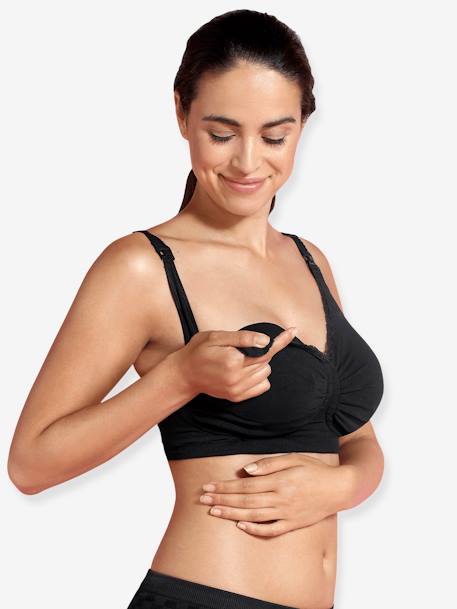 Soutien-gorge rembourré grossesse et allaitement sans coutures Carri-gel noir 2 - vertbaudet enfant 