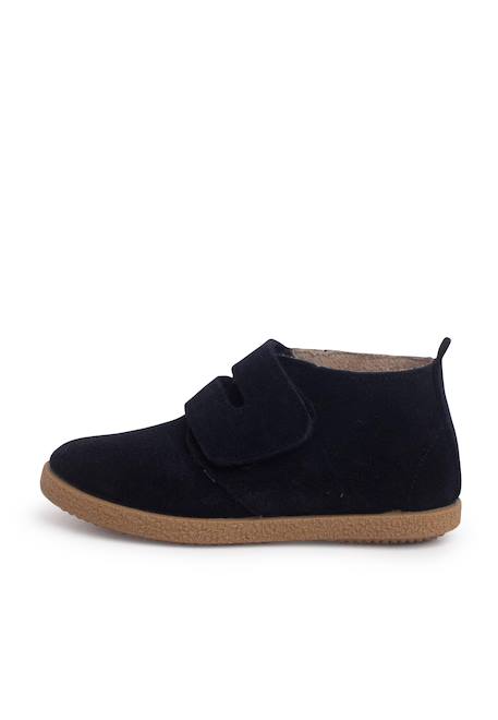 Bottes en suéde avec large bande adhésive Bleu marine+Gris+Taupe 1 - vertbaudet enfant 