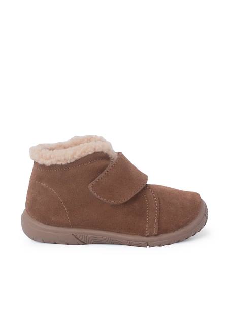 Botte avec col en laine d'agneau et sangle d'enfilage Gris+Rose+Taupe 13 - vertbaudet enfant 