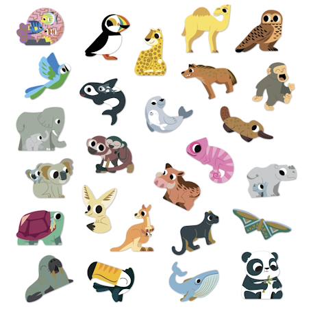 Gommettes animaux exotiques x100 MULTICOLORE 4 - vertbaudet enfant 