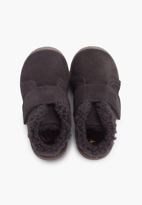 Botte avec col en laine d'agneau et sangle d'enfilage Gris+Rose+Taupe 5 - vertbaudet enfant 