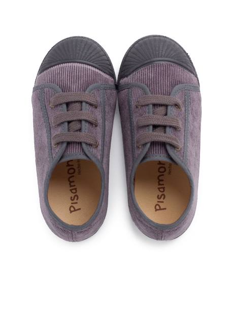 Baskets en velours côtelé avec bout en caoutchouc Bleu marine+Gris+Taupe 11 - vertbaudet enfant 