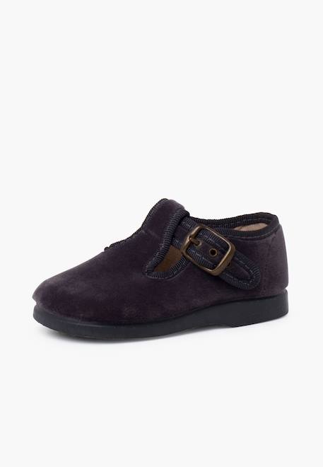 Salomés velours boucle Bleu marine+Gris+Noir 8 - vertbaudet enfant 