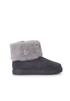 Chaussures-Bottes à col roulé en fourrure pour fille