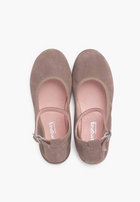 Ballerines souples en daim à bride Taupe 5 - vertbaudet enfant 