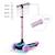 Trottinette Kinderkraft RAKET UP 2 en 1 avec Siège Réglable, Roues RGB et LED, Guidon Ajustable et Pliage Compact Beige+Black+Blue+Pink 22 - vertbaudet enfant 