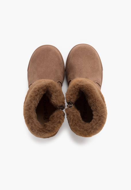 Bottes à col roulé en fourrure pour fille Bleu marine+Gris+Rose+Taupe 23 - vertbaudet enfant 