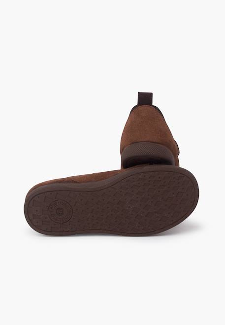 Baskets avec fermeture adhérente et laçage élastique Camel+Gris 3 - vertbaudet enfant 