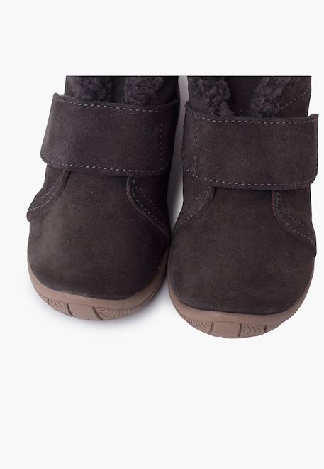 Botte avec col en laine d'agneau et sangle d'enfilage Gris+Rose+Taupe 6 - vertbaudet enfant 