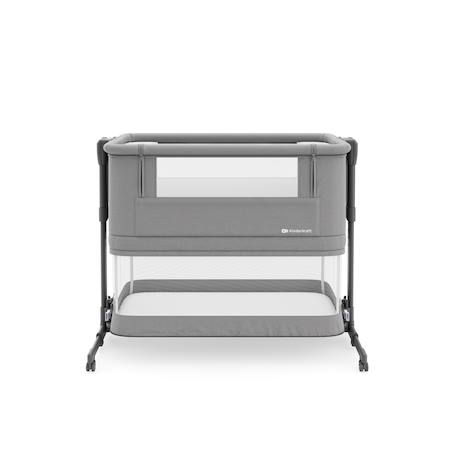 Lit bébé NESTEE GROW 2 3 en 1 pliable avec matelas, berceau cododo, roulettes, sangles de fixation gris foncé Gris foncé 4 - vertbaudet enfant 