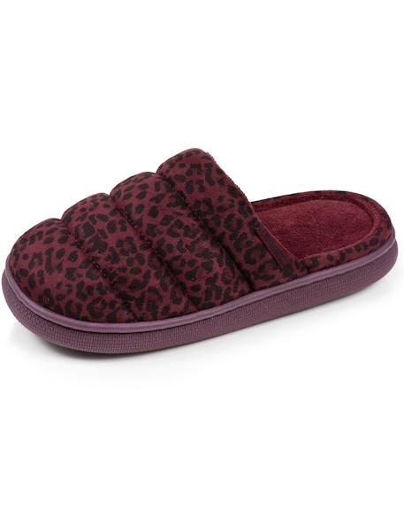Chaussons mules velours semelle bloup xtra confort Blush+Ivoire+Léopard bordeaux+Multicolor 18 - vertbaudet enfant 