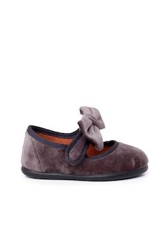 Chaussures-Chaussures babies en velours avec lien à nouer