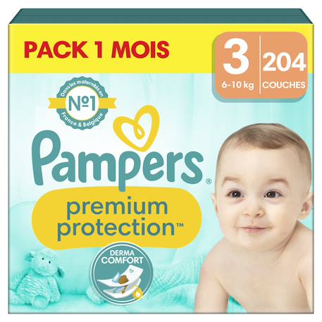 204 couches premium protection, taille 3, 6-10 kg Blanc 1 - vertbaudet enfant 