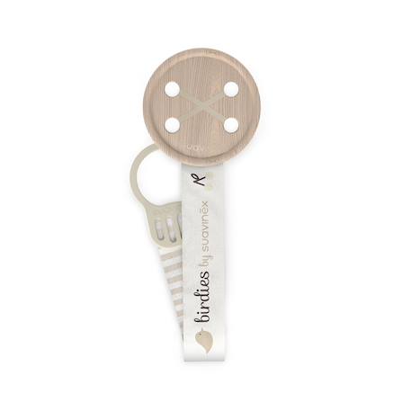 Attache-tétine avec ruban Oisillons beige+Oisillons rose+Oisillons vert 1 - vertbaudet enfant 