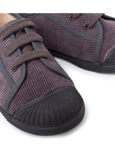 Baskets en velours côtelé avec bout en caoutchouc Bleu marine+Gris+Taupe 12 - vertbaudet enfant 