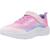 Baskets basses à scratch Blanc et violet+Purpe aqua+Rose 16 - vertbaudet enfant 