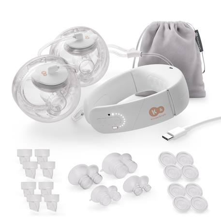 Tire-Lait Électrique Double Kinderkraft GENTLENEST avec Fonction Soft-Heat, USB-C, 3 Modes et 9 Niveaux d’Intensité Gold 1 - vertbaudet enfant 
