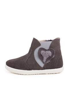 Chaussures-Chaussures fille 23-38-Botte élastique latérale avec coeur