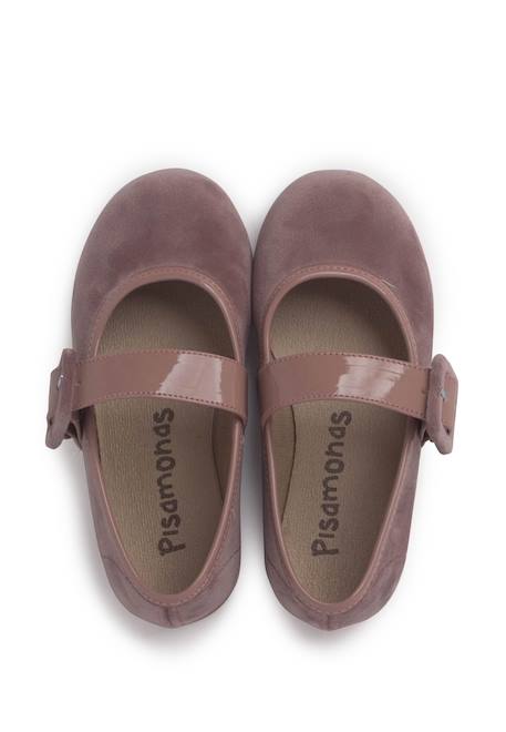 Velours chaussures babies large bracelet en cuir verni Noir+Rose pâle 10 - vertbaudet enfant 