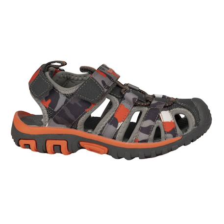 Sandales synthétique jaime Gris / orange 4 - vertbaudet enfant 
