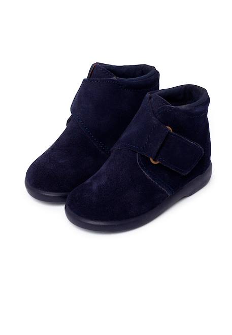Botte adhérente à sangles croisées fendues Bleu marine+Gris+Taupe 4 - vertbaudet enfant 