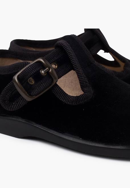 Salomés velours boucle Bleu marine+Gris+Noir 18 - vertbaudet enfant 