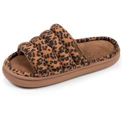 Vêtements de grossesse-Chaussons mules ouvertes velours semelle bloup xtra confort