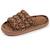 Chaussons mules ouvertes velours semelle bloup xtra confort Bleucanard+Léopard camel+Multicolor+Vertamande 7 - vertbaudet enfant 