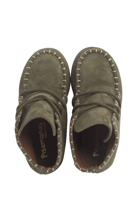 Bottes en suède style mohican pour enfants Camel+Gris foncé+Vert 18 - vertbaudet enfant 