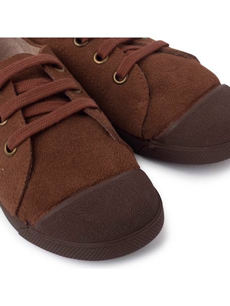 Baskets en suède avec embout en caoutchouc et lacets Bleu marine+Camel+Gris+Noir 12 - vertbaudet enfant 