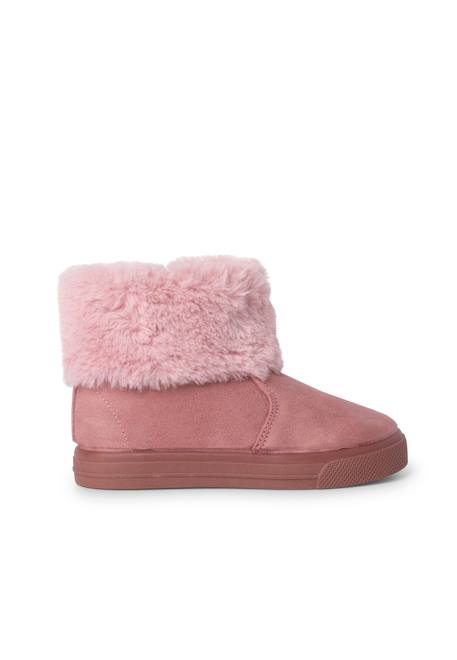 Bottes à col roulé en fourrure pour fille Bleu marine+Gris+Rose+Taupe 13 - vertbaudet enfant 