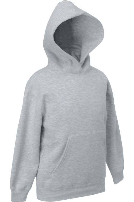Sweat à capuche coton premium Blanc+Gris chiné 4 - vertbaudet enfant 