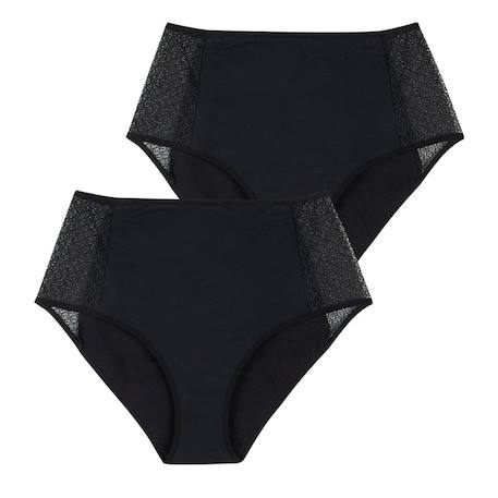 Lot de 2 culottes midi pour fuites urinaires femme Noir 4 - vertbaudet enfant 