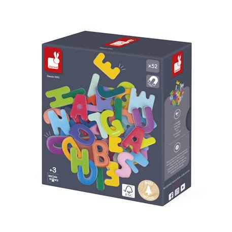 Magnets en bois lettres de l'alphabet MULTICOLORE 3 - vertbaudet enfant 